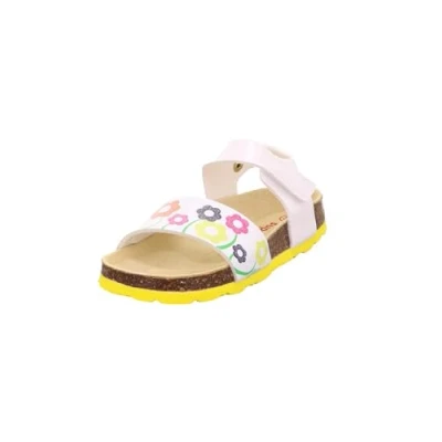 Abbildung von Superfit Mädchen Fussbettpantoffel Hausschuh, Weiß Gelb 1000, 33 EU