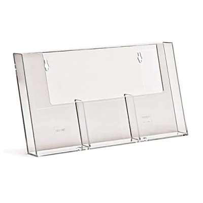 Abbildung von taymar Wandhalter 3 Fächer x 1/3 A4 (Innenmaß: 10.4 cm) nebeneinander