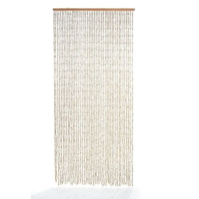 Abbildung von Kobolo Türvorhang Vorhang CIRCLES Papier beige 45 Stränge 100x210cm, Ösen (1 St)