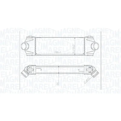 Abbildung von MAGNETI MARELLI 351319204320 Ladeluftkühler FORD: Transit Mk6 Pritsche/Fahrgestell, Kastenwagen, Bus