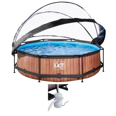 Abbildung von EXIT Pool mit Abdeckung ø300cm Wood