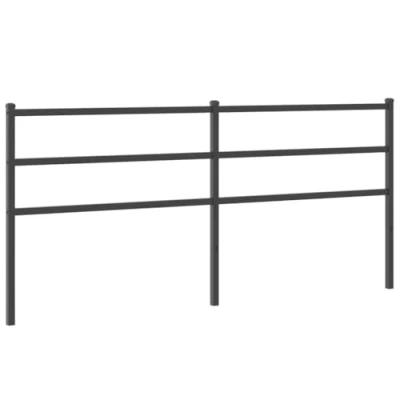 Abbildung von vidaXL Kopfteil, Bettkopfteil mit Metallbeinen, Metallkopfteil Rückenlehne, Betthaupt Bett Schlafzimmerbett, Metall Schwarz 180cm