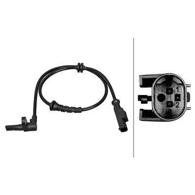 Abbildung von HELLA 6PU 358 217 001 ABS Sensor aktiver 2 560 OPEL: Corsa D Schrägheck, FIAT: Grande Punto III Schrägheck