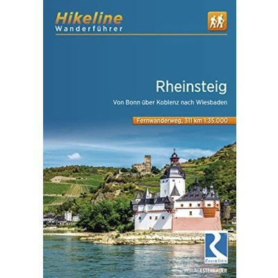 Abbildung von Fernwanderweg Rheinsteig: Von Bonn über Koblenz nach Wiesbaden. 311 km, 1:35.000, GPS Tracks Download, LiveUpdate (Hikeline /Wanderführer)