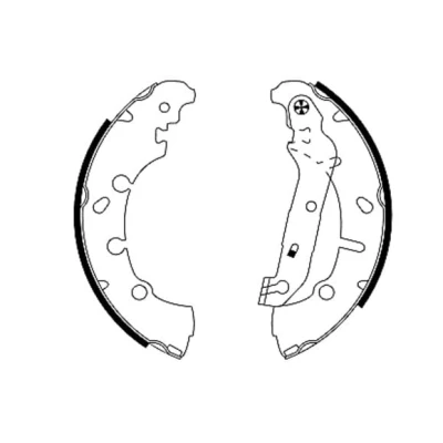 Abbildung von TEXTAR 91057300 Bremsbacken 203,2 39 mit Handbremshebel FORD: FIESTA 5, 6, 4, MAZDA: 2 Hatchback