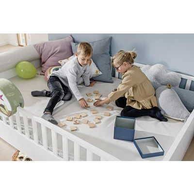 Abbildung von PAIDI Kinderbett LITTLE FLO, vom Baby bis zum Teeni, in mehreren Farben und Breiten (Breite/Länge: 90x200cm + 120X200cm +140x200cm), umbaubar Kinder oder Jugendbett, auch als Sofa nutzbar