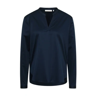 Abbildung von ETERNA Modern Fit Bluse Langarm Rückenfalte nachtblau Gr. 34