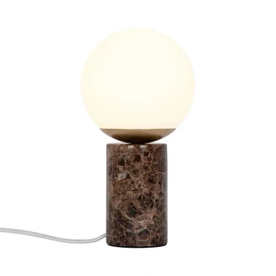 Abbildung von Nordlux Tischleuchte Lilly Marble, ohne Leuchtmittel, Zeitgenössisches Art Deco Design, Kippschalter am Kabel