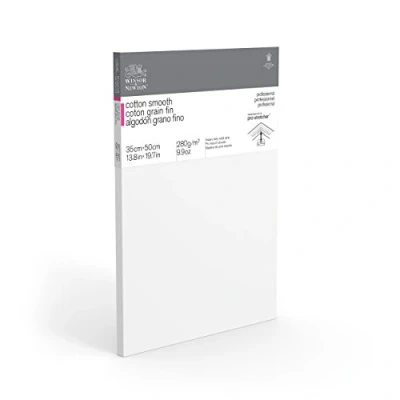Abbildung von Winsor &amp; Newton 6205026 Professional Keilrahmen Feinkorn, Leinwand mit 280 g/m² aus 100% Baumwolle, 3 fach grundiert für Aquarell, Ölfarben, Acrylfarben 35 x 50 cm