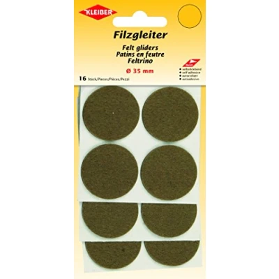 Abbildung von Kleiber Filzgleiter Ø=35mm, selbstklebend, Polyester, braun, 3,5 x 0,3 cm