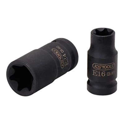 Abbildung von KS TOOLS 515.0980 Kraft Stecknuss E5 10 (3/8&quot;)mm (Zoll) Außen Torx, E Profil