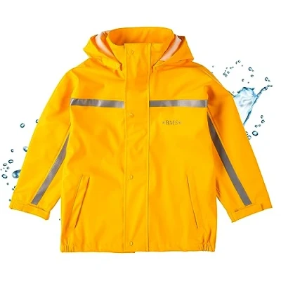 Abbildung von BMS Regenjacke / wasserabweisende Jacke für Kinder, Größe: 128, Gelb