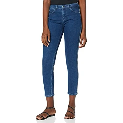 Abbildung von Yargıcı Damen Hose POCKET DETAILED DENIM TROUSERS Blau (MEDIUM INDIGO 515), 38 EU