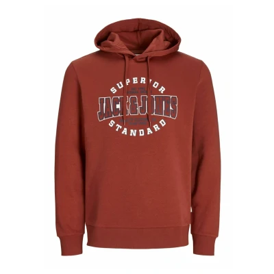 Abbildung von Jack &amp; Jones LOGO Kapuzenpullover, Herren, Größe: Small, Red ochre