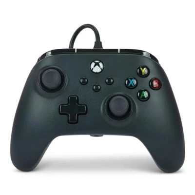 Abbildung von kabelgebundener PowerA Controller für Xbox Series XS und Windows 10/11 Schwarz, Gamepad, Videospiel Controller, Gaming kompatibel mit One, Offiziell lizensiert