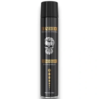 Abbildung von Bandido Hair Spray Extra Volume 400ml Black Haarspray Herren Volumen mit Starkem Halt Extremely Haltegrad 8 bis zu 24 h und ohne verkleben