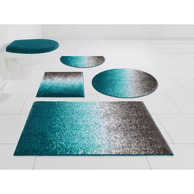 Abbildung von my home Badematte &quot;Elif&quot;, Höhe 15 mm, rutschhemmend beschichtet, fußbodenheizungsgeeignet schnell trocknend strapazierfähig, Ombré Look, Badteppich, Badematten auch als 3 teiliges Set erhältlich