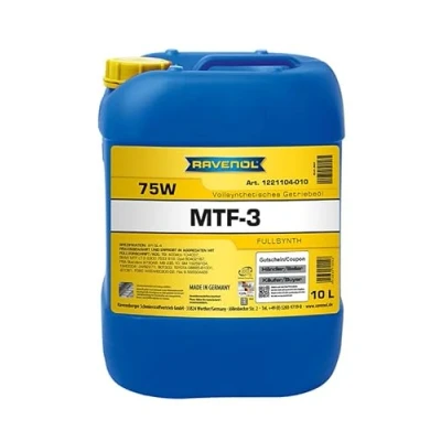 Abbildung von RAVENOL MTF 3 1221104 010 01 999 Getriebeöl 75W Vollsynthetiköl 10l VOLKSWAGEN: GOLF 4 Schrägheck, 2, Polo IV AUDI: A3 Schrägheck