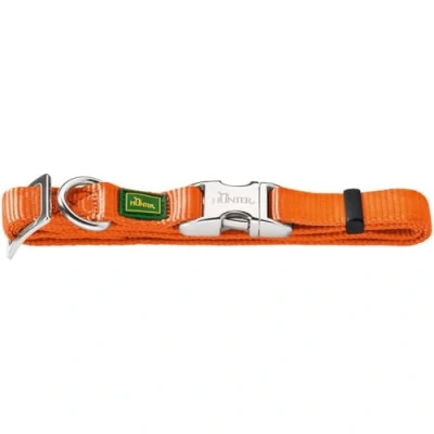 Abbildung von HUNTER VARIO BASIC ALU STRONG Halsung, Hundehalsband, Nylon, Aluminium Steckverschluss, L, orange