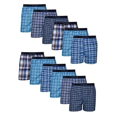 Abbildung von Hanes Herren Tagless Boxer Underwear, Exposed Waistband, Multi Packs Available Boxershorts, Gemischt 12er Pack, X Large (12er