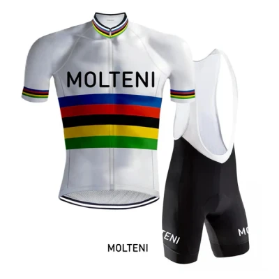 Abbildung von Retro Radsport Outfit Molteni Regenbogen RedTed