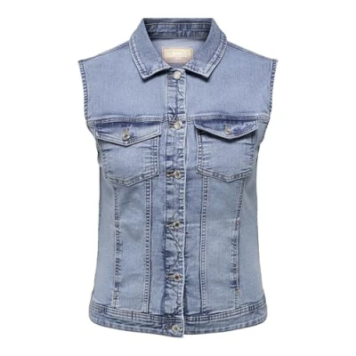 Abbildung von ONLY Carmakoma Carwespa WEST Light blue Weste, Damen, Größe: 46, denim