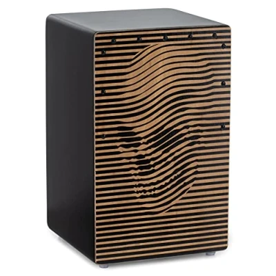 Abbildung von XDrum Cajon Designer mit Kunstdruck &quot;Skull&quot;, Bass Port &amp; Snare Teppich 20 Spiralen