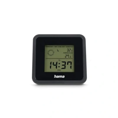 Abbildung von Hama Thermometer und Hygrometer &quot;Borneo&quot;, digital, für innen, Schwarz