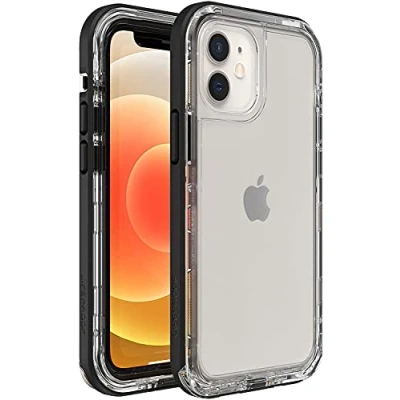 Abbildung von LifeProof für Apple iPhone 12 mini, Schlanke, sturzgeschützte, schmutzabweisende und schneesichere Schutzhülle, Next Serie, Transparent/Schwarz