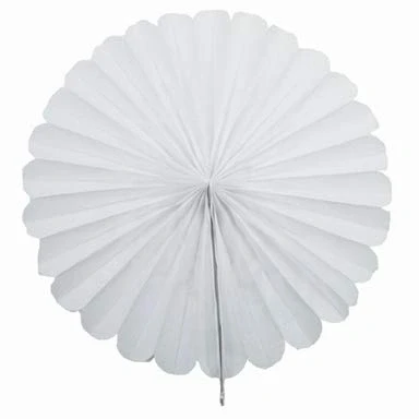 Abbildung von Creativery 1 Papierfächer 40cm (weiß 029) // Deko Papier Fächer Rosetten Blumen Raumdeko Papierrosetten Hängedeko