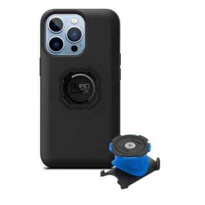 Abbildung von Quad Lock Vorbau/Lenker Handyhalterung Fahrrad Kit mit iPhone 13 Pro MAG Hülle