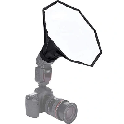 Abbildung von Fotostudio Softbox, Tragbarer Universal Flash Flashlight Externes Speedlite Diffusor Softbox mit 30cm Durchmesser, Gute Wahl für Fotografen einfache Installation