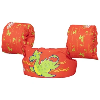 Abbildung von Bestway Puddle Jumper Schwimmhilfe Kleiner Drache, 2 6 Jahre, 15 30 kg, Polyester, Schaumstoffpolster, Verstellbarer Gurt, Clipverschlüsse, Verspieltes Drachen Design