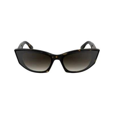 Abbildung von Karl Lagerfeld Damen KL6162S 242 Gläser SONNENBRILLEN Acetat Havanna Cat Eye Normal Schattiert