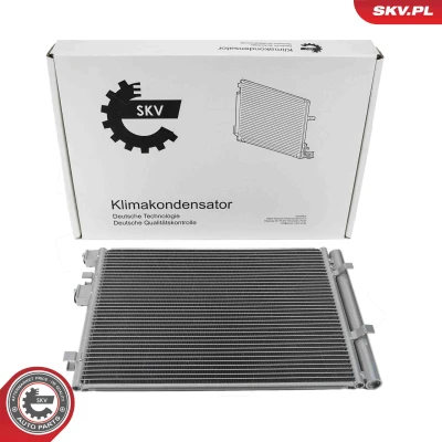 Abbildung von ESEN SKV 86SKV526 Klimakondensator mit Trockner Aluminium 536mm HYUNDAI: i20 I Schrägheck (PB) 1.4 CRDi, 1.1 CRDi 2008 2015