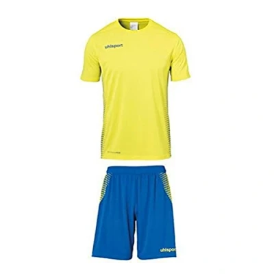 Abbildung von Uhlsport Kinder Score Trikot&amp;Shorts Kit, limonengelb/azurblau, 116