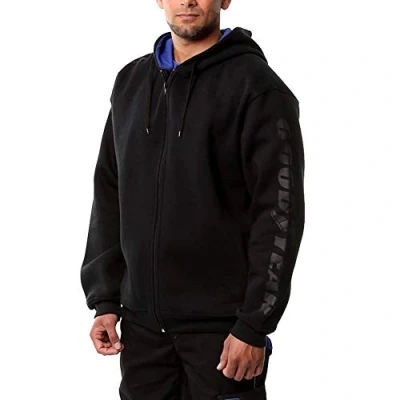 Abbildung von Goodyear Workwear Herren Thermo Kapuzenpullover mit durchgehendem Reißverschluss, Seitentaschen, Schwarz, Größe XL