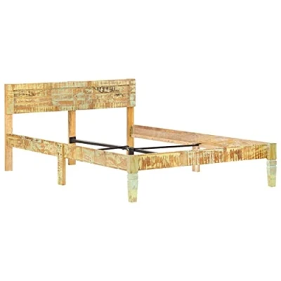 Abbildung von vidaXL Bettgestell Vintage Doppelbett Holzbett Bett Futonbett Massivholzbett Bettrahmen Schlafzimmerbett Recyceltes Massivholz 120x200cm