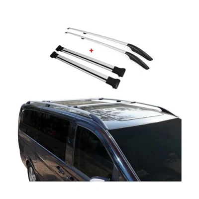 Abbildung von OMAC Dachreling + Dachträger Set kompatibel mit VW Caddy 2003 2015 Kurzer Aluminium Silber 4tlg