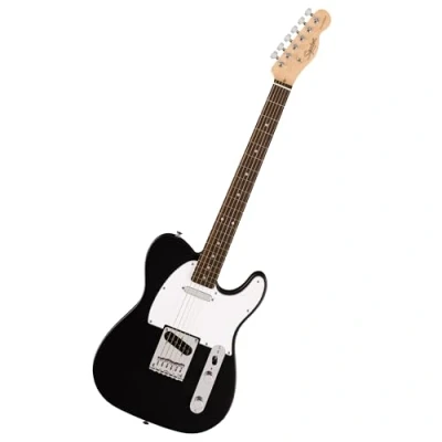 Abbildung von Squier by Fender Debut Collection Telecaster E Gitarre, Laurel Griffbrett, Weißes Schlagbrett, Schwarz