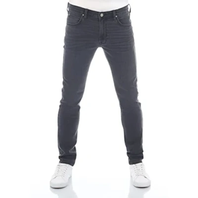 Abbildung von Lee Herren Jeans Luke Slim Fit Hose Grau Tapered Männer Jeanshose Baumwolle Denim Stretch Grey w30, Farbe: Dark (LSS2PCQJ3), Größe: 30W / 32L