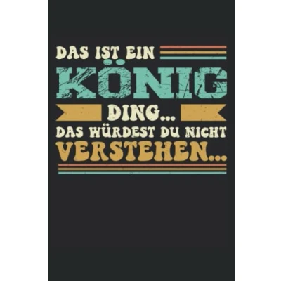 Abbildung von Familie König Notizbuch: Notizbuch, 120 Seiten, DIN A5 (6x9 Zoll), Kariert, Mattes Softcover, Lustiges Geschenk für König, Notizheft