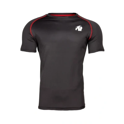 Abbildung von Gorilla Wear Performance Tshirt print Black / red, Herren, Größe: 5XL, red