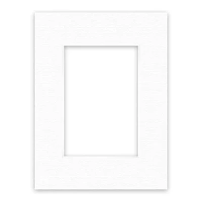 Abbildung von nielsen Conservation Passepartout Karton 2,2 mm Außenformat 18x24 cm für Bildformat 10x15 Polarweiß (hellweiß) strukturierte Oberfläche