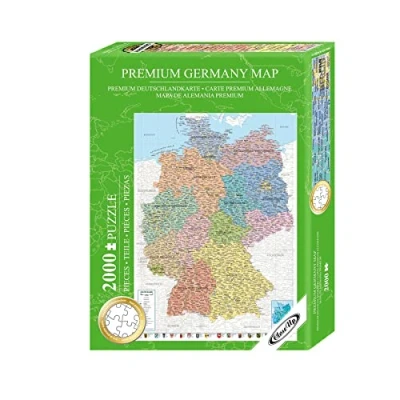 Abbildung von Close Up Deutschland Puzzle 2000 Teile Karte 68,8 x 96,6 cm Premium Map 2021 MAPS IN Minutes