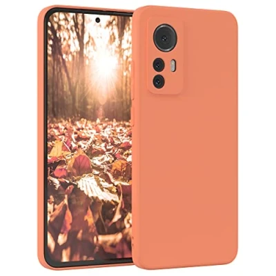 Abbildung von EAZY Case Silikonhülle für Xiaomi 12 / 12X Hülle Silikon Orange weich stoßfeste Handyhülle Schutzhülle mit Kameraschutz Dünn Premium Schutz Cover TPU Phone Bumper in