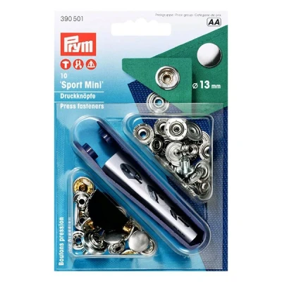 Abbildung von PRYM Druckknöpfe Sport Mini Silber 13 mm