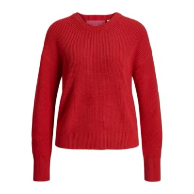Abbildung von JJXX Jxmila CREW NECK Strickpullover, Damen, Größe: XL, Fiery red