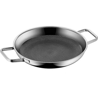 Abbildung von WMF Bratpfanne Profi Resist, 3 Schicht Material: Innenseite Cromargan® Edelstahl rostfrei 18/10, im Kern Aluminium, Außenseite Chromstahl (1 tlg., 1x Servierpfanne beschichtet 28 cm (Höhe 5 cm), optimal für Herdplatten mit Ø 22
