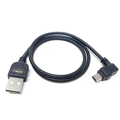 Abbildung von System S Mini USB Kabel 50cm 90 Grad rechts gewinkelt Winkelstecker